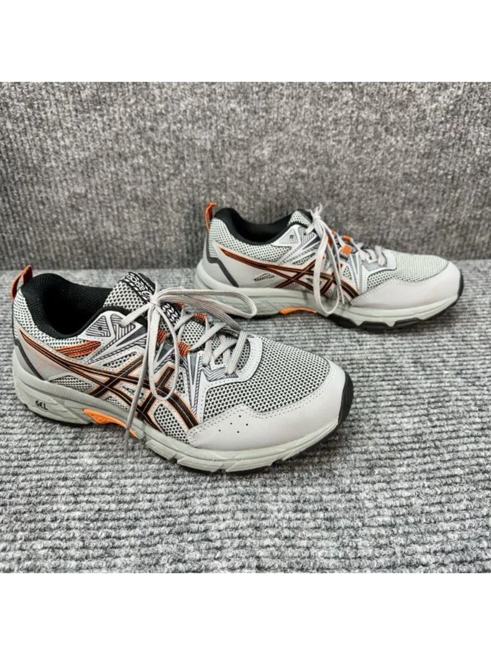 Asics Gel-Venture 8 Shoes Mens US 8 Extra Wide Gray Orange Running 1011A826